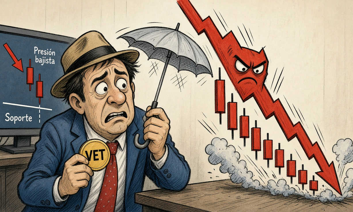 VET pierde 5.59% y prueba soportes el 24 de octubre de 2026