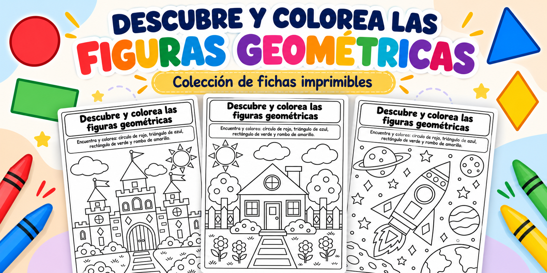 Actividad para descubrir y colorear figuras geométricas