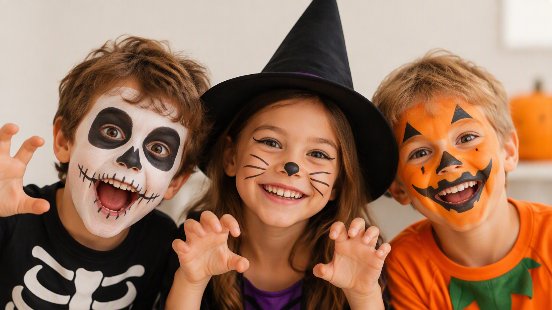 Tres ideas de maquillaje fácil para niños en Halloween