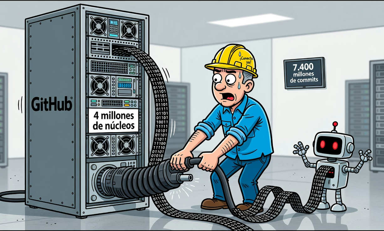 GitHub reporta 7.380 millones de commits y mejora infraestructura