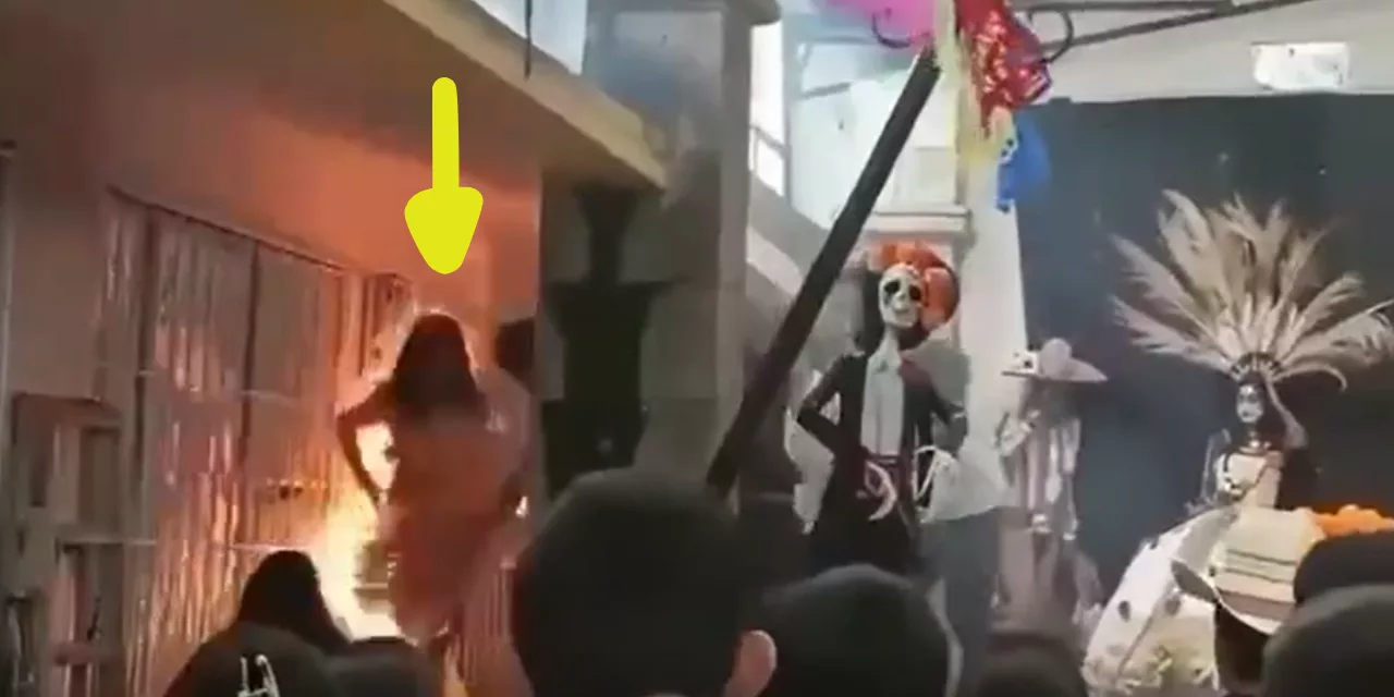 Alumna sufre quemaduras graves tras incendio de vestido en festival de Día de Muertos