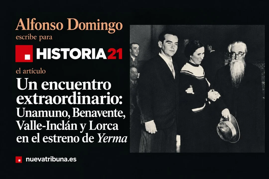 Unamuno, Benavente, Valle-Inclán y Lorca en el estreno de Yerma