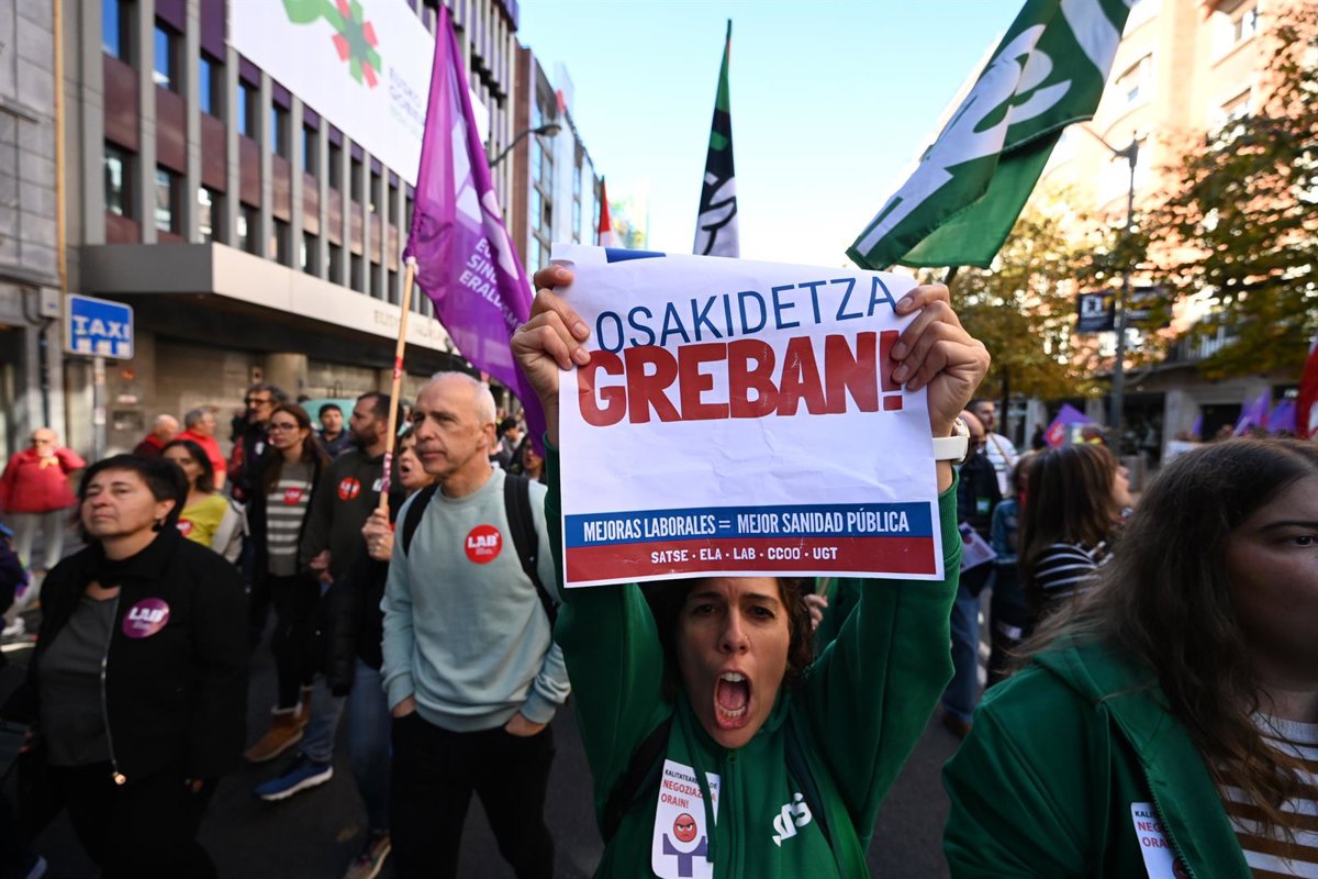 Osakidetza reporta 14,8% de seguimiento en la huelga