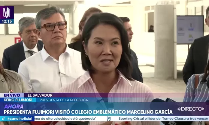 Keiko Fujimori destaca modelo educativo de Bukele y su rápida implementación