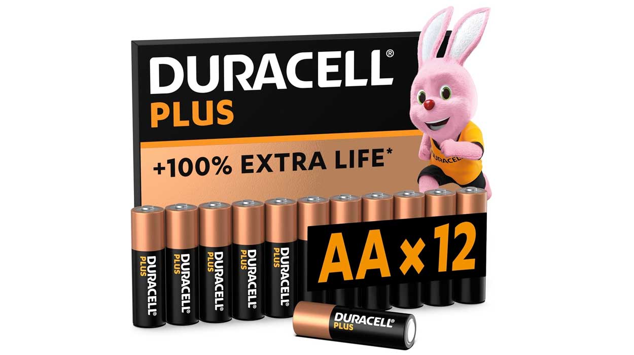 Oferta de paquete de 12 pilas Duracell Plus AA