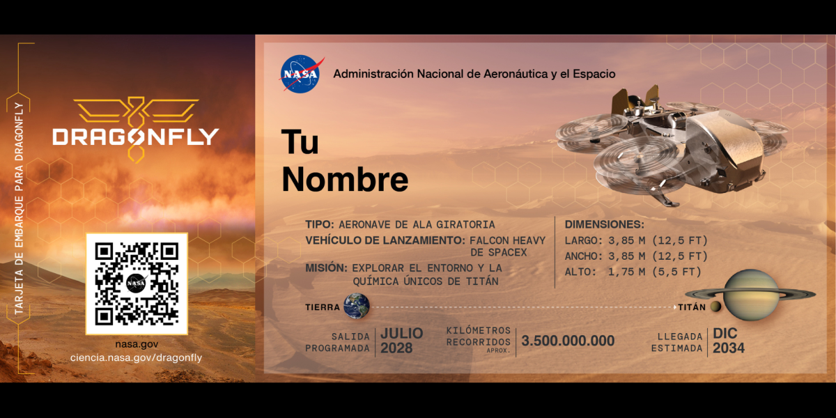 NASA permitirá registrar nombres para viaje a luna Titán de Saturno